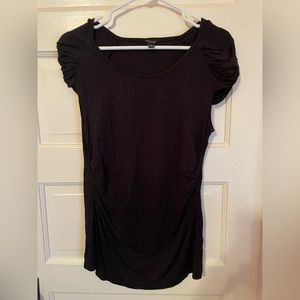 ann taylor twist shoulder cap sleeve knit top - large euc